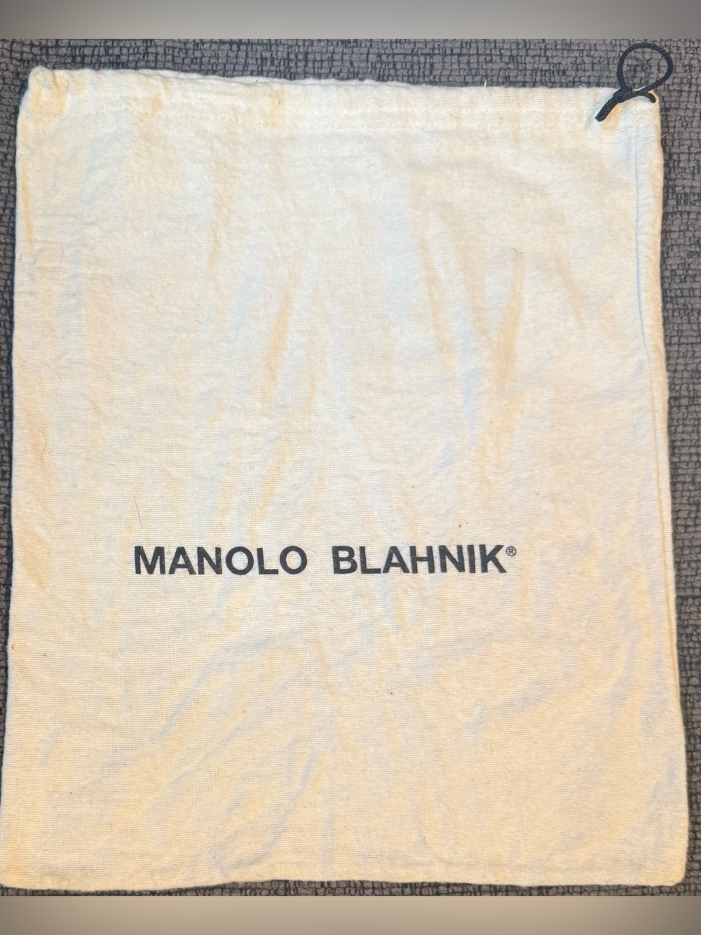Manolo Blahnik Drawstring Dust Bag 10” x 12.5”